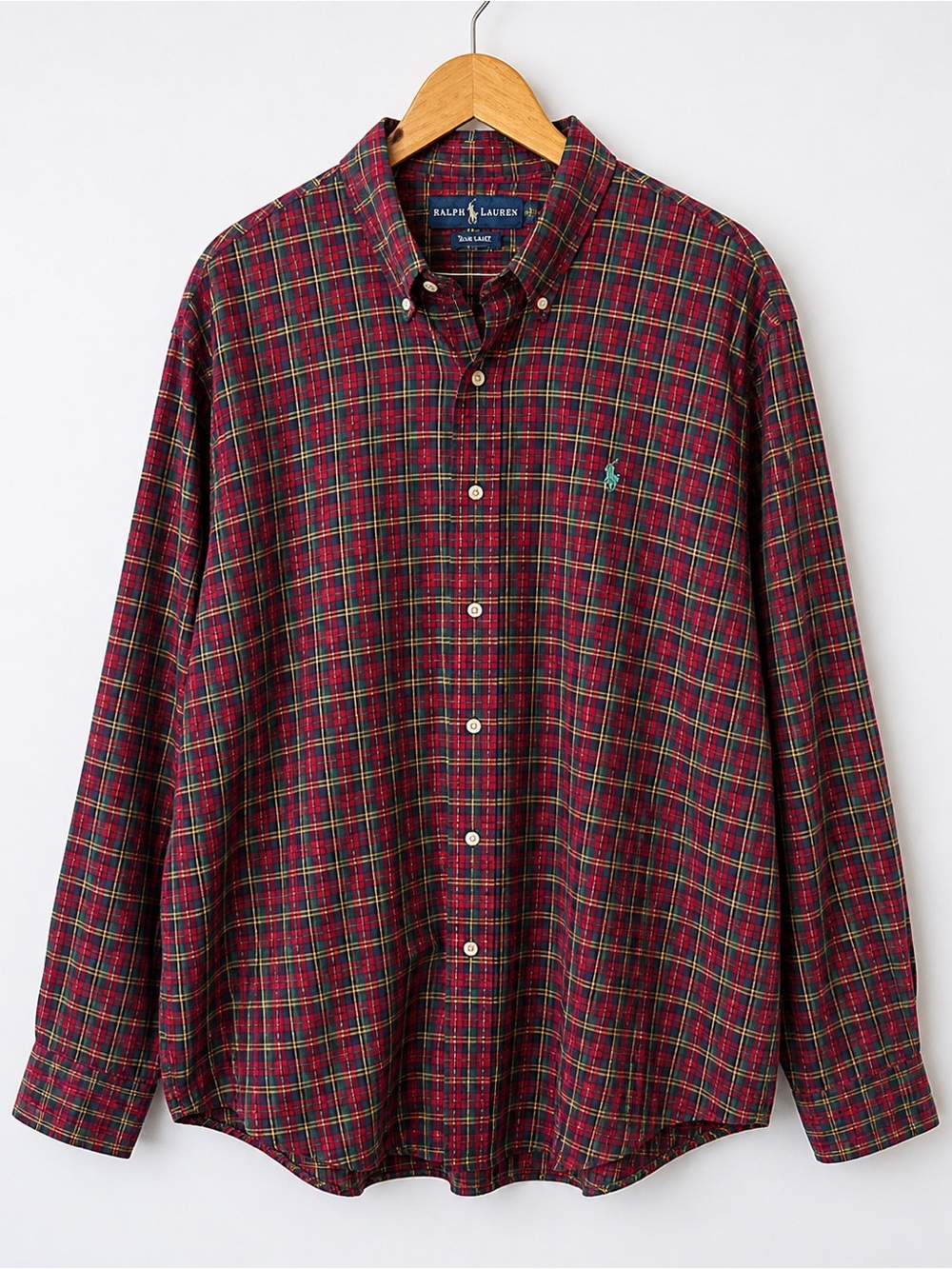 Ralph Lauren Blue Label Plaid Button Down Shirt Men’s 2XL 100% Cotton